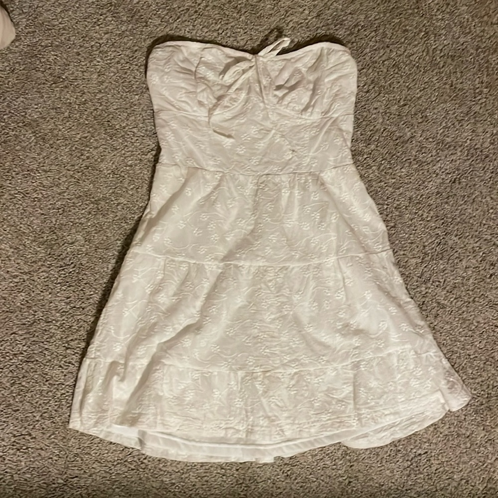 White strapless dress -small